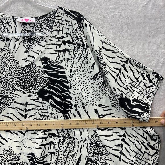 Buddy Love North Tunic Top Womens Medium Oversized Animal Print Draped Coverup - Picture 7 of 10
